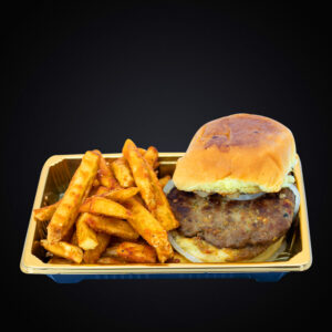 Beef Chapli Kebab Slider with Fries