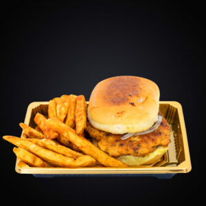 Chicken Chapli Kebab Slider with Fries